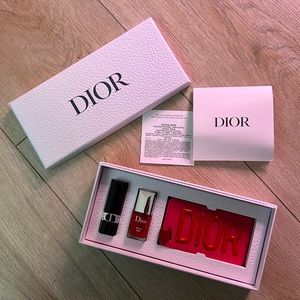 New Dior mini lipstick nail polish and luggage tag set